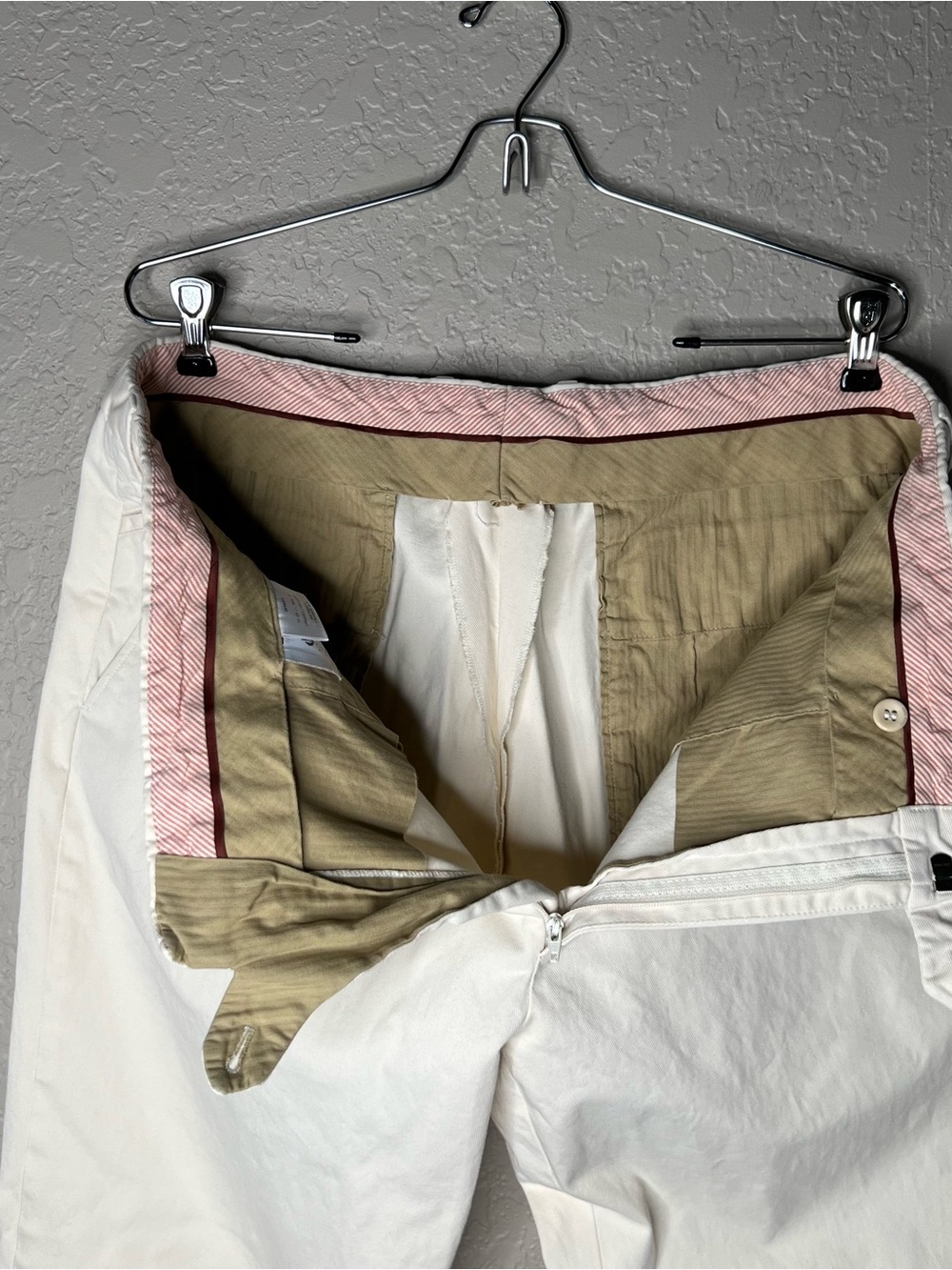 Loro Piana Made in Italy Mens Cream colored Chinos Sz 38 (US) Luxury Summer - Picture 5 of 9
